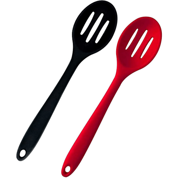 Silikon Nonstick-blandnings- och skedskedar set 2-delar, BPA-fri, hög värmebeständig, hygienisk design, matlagningsbakskedar set för omrörning,