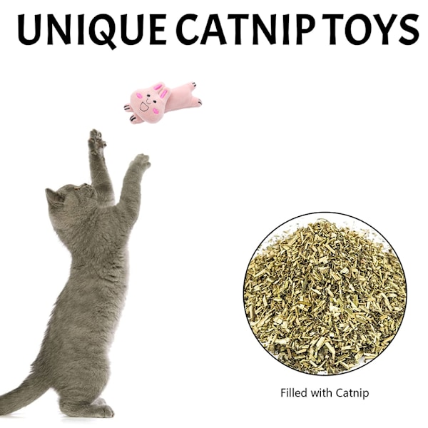 3 st söta katt leksaker kattunge interaktiva leksaker kattmynta leksaker inomhus kattmynta leksaker