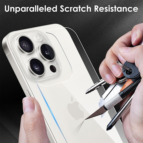 Lämplig för iPhone 16 Pro Max tillbaka härdat glas 0,3 mm