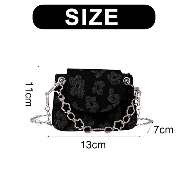Mini kæde hånd fragtseddel skulder crossbody taske lille firkantet taske kvinders crossbody taske