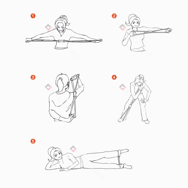 Motståndband Yoga Rally Strap Kroppsskulptering Dragrep Silikon Drag Elastisk Yoga 8 Ord Form Sträck Bröst Fitnessverktyg