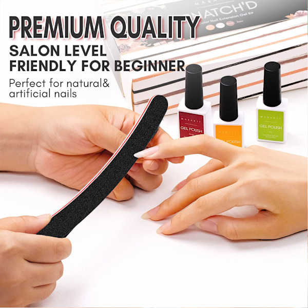 10 stk. Manicure Frosted Papir Dobbeltsidet