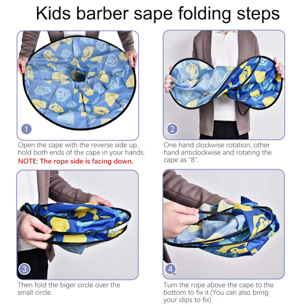 Børne Hårklippeskåbe Sammenklappelig Hårklippeskåbe Velegnet til Hjem eller Salon Stylist Hårklip