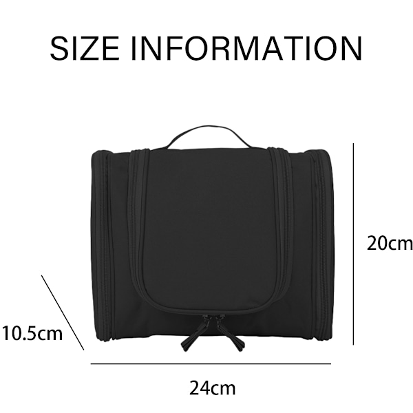 Hängande Toalettsakväska för Resor, Kvinnor och Män, 8 Organiseringsfack, Vattentät Stor Kapacitet Badrum Makeup Duschsäck, Lätt Dopp Kit