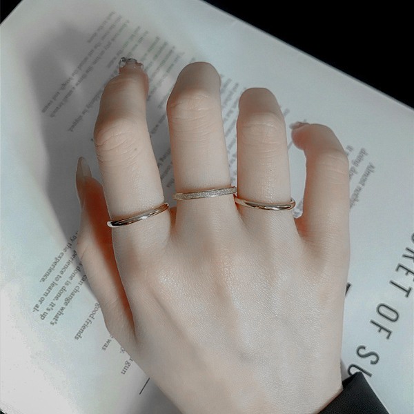 3 st 2 mm rostfritt stål dam stapelbara evighetsring band förlovningsring bröllopsring set bekväm passform storlek 6-9