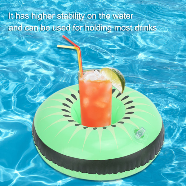 10 st Kiwi Frukt Pool Party Koppmutter Floatar Återanvändbara Uppblåsbara Dryckeshållare Dekoration