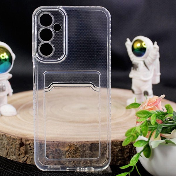 Galaxy S24, S23, S22, S21, korthållare, mobilskal, slot, Transparent Transparent Samsung S21 Plus