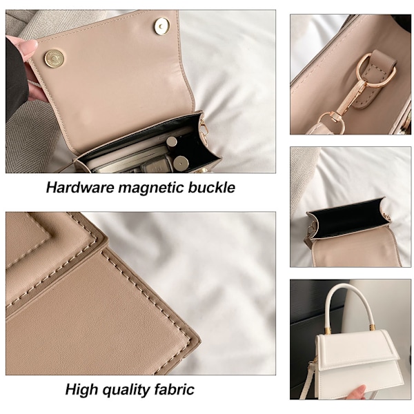Enkelaxlad väska i konstläder, crossbody-väska lämplig för damers dagliga resor och dejting