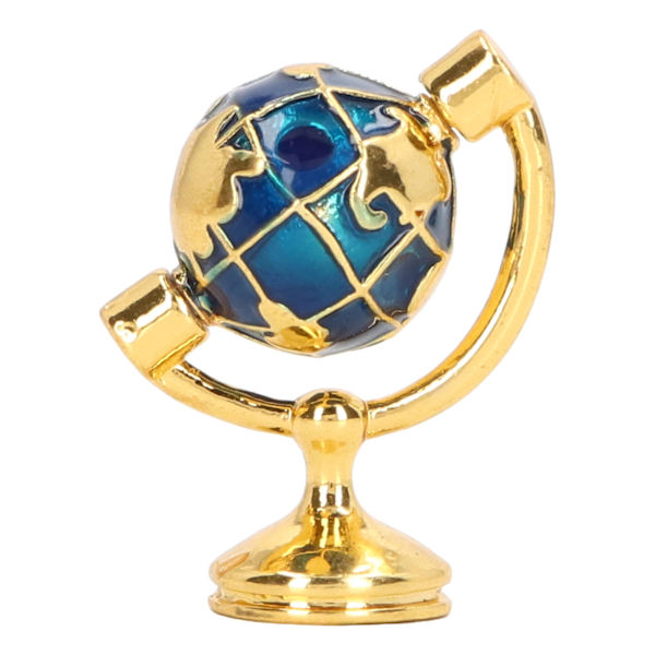 1:12 Dukkehustorglobe Metall Solid Blank Glansfull Utsøkt Dukkehustorglobemodell Studie Møbler