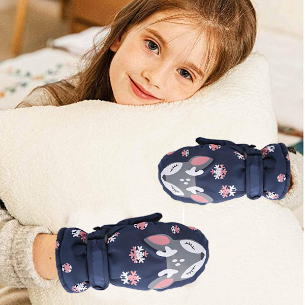 Vinterhansker for barn, vanntette skihansker for babygutter, vindtette og varme hansker for jenter