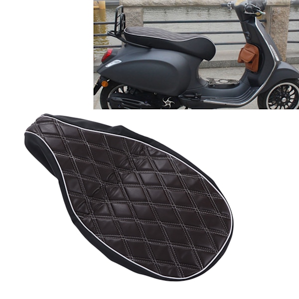 Sadelbetræk i Læder til Udskiftning af Vespa 125/150 Sprint Fast Ts Super Vbb Vba Vnb GTR Gl Brun