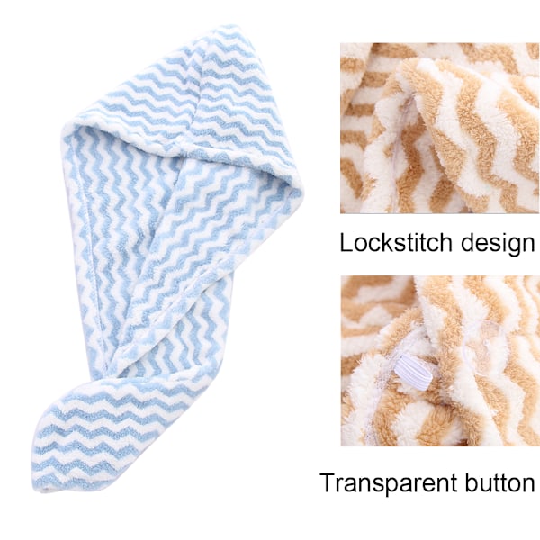 Hårhandduk Wrap för Kvinnor och Män 2-pack Badrumstillbehör