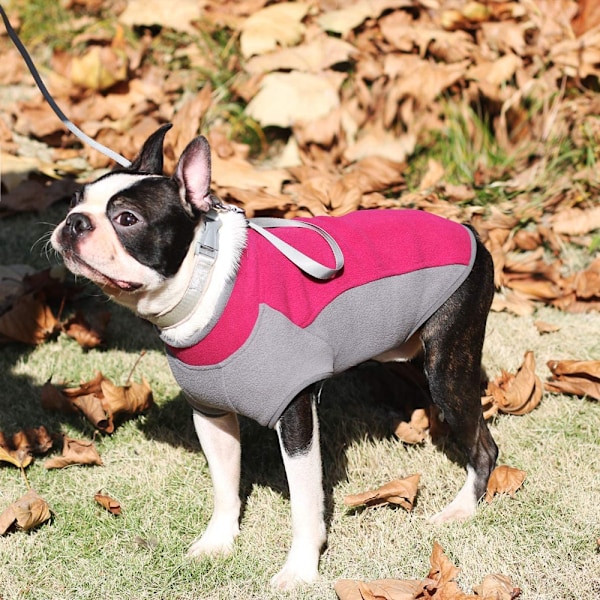 Strækbar Fleece Vestjakke til Hunde, Halv Zip Trøje Fleece Hundetrøje Vinterjakke, Varmt Hundetøj til Koldt Vejr