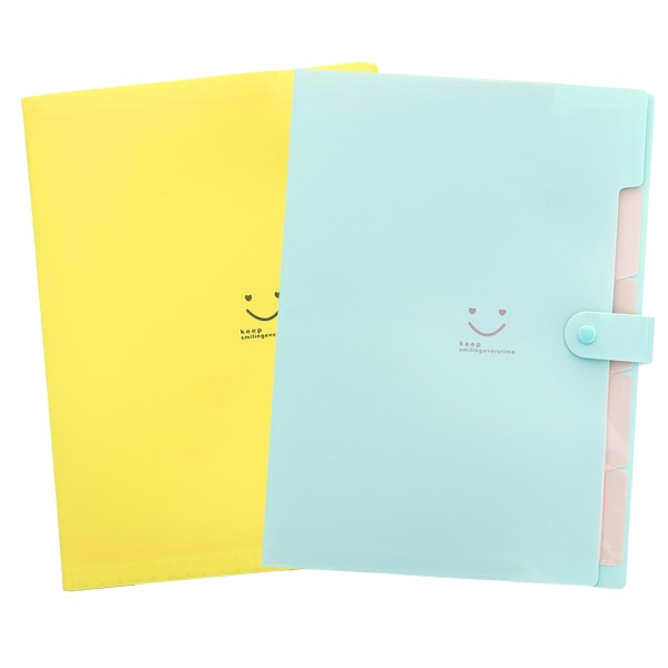 2 Pack Expanding Filer Folders, 5 Pocket Accordion Folder,