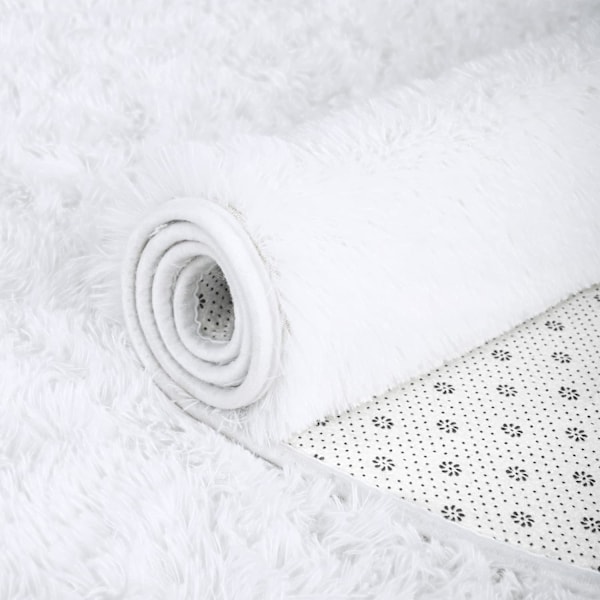 Oval fluffig matta, modern plyschig shaggy matta för barns sovrum, extra bekväm söt barnkammarematta, sängmatta för pojkar och flickors rum, hemdekormattor