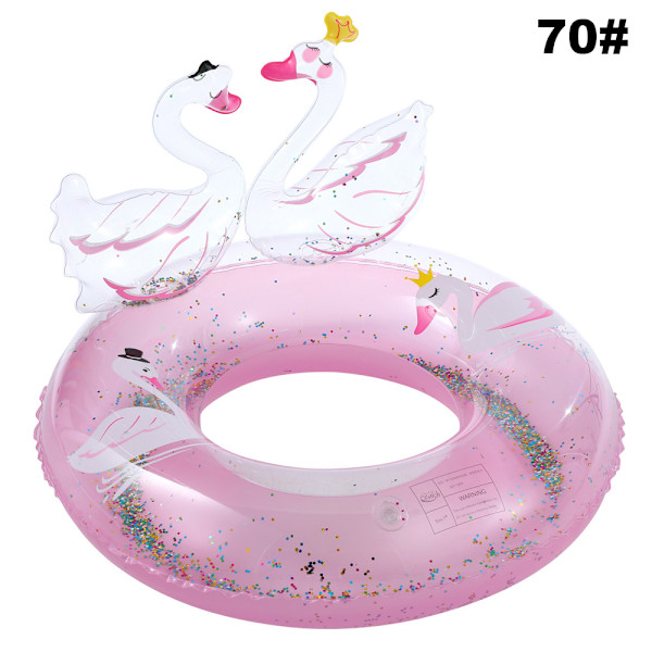 Oppustelig Glitter Svan Bade Ring Sjov Tvilling Svaner Pool Float, Børne Pool Float i Sommer