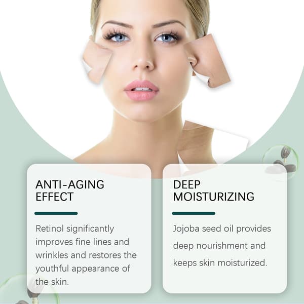 Retinol eterisk olja reparerar aknebenägen ansiktshud, ger näring, återfuktar och hydrerar.