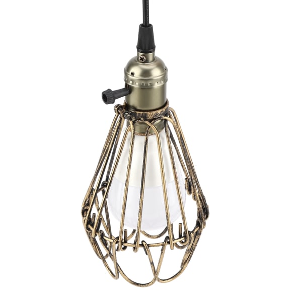 E27 90-250V Retro-stil Hängande Lampa Järnbur Armatur Tak