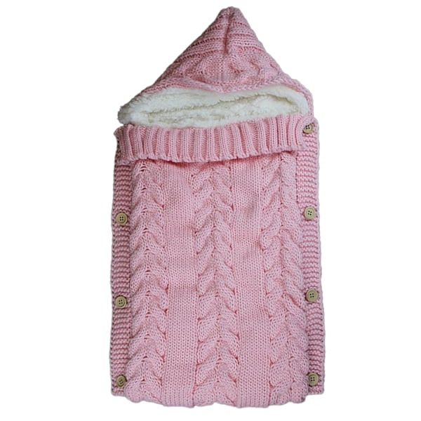 Nyfödd filt Baby swaddling filt Stickad sovsäck filt