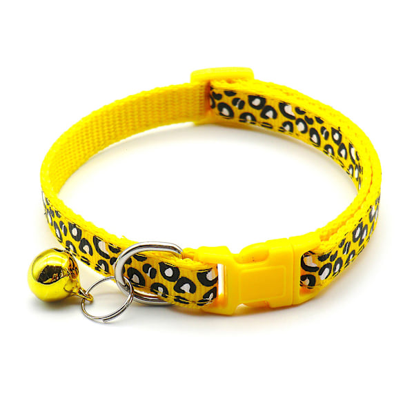 Leopardsmönstrad hundhalsband Katt halsband plast halsband spänne justerbar