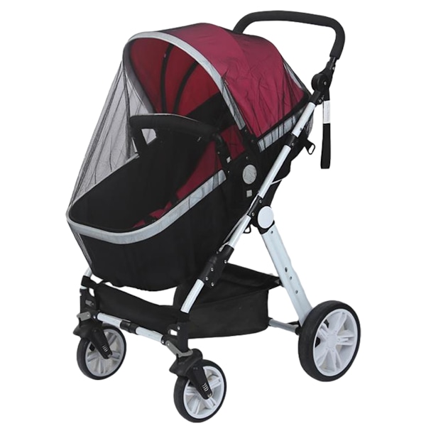 Myggnät för barnvagn - 3-pack Hållbart Myggnät för Barnvagn - Myggnät för Barnvagnar, Vaggor, Spjälsängar, Lekhagar och Bärbara Minispjälsängar