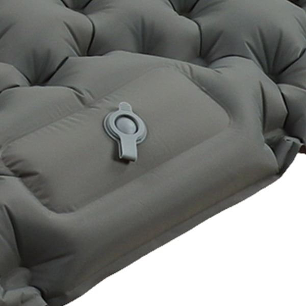 Camping Sovsäckspad Grå Vattentät Nylon Ergonomiskt Stöd Fotpump 60S Uppblåsbar Sovmätta för Utomhuscamping