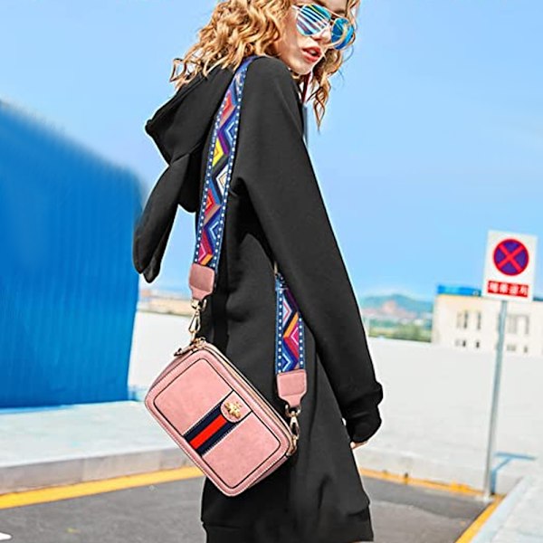 Crossbody Taske til Kvinder PU Læder Skulderhåndtaske Kamera Clutch