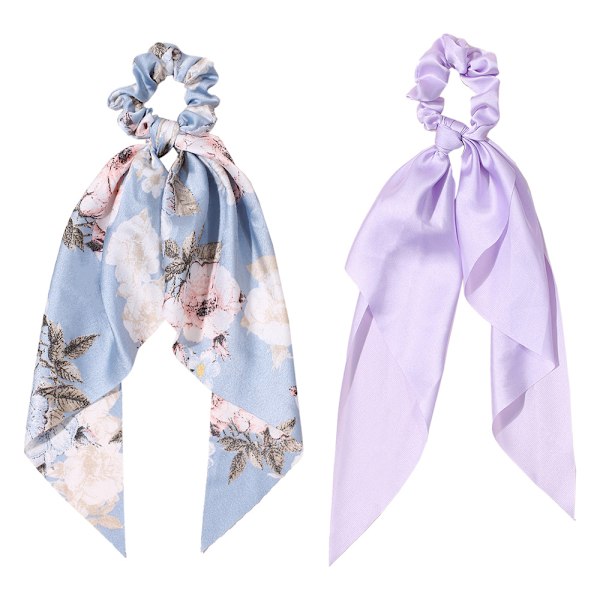 Hår Scrunchies Sløjfe Satin Hårbånd Elastisk Hestehale Holder
