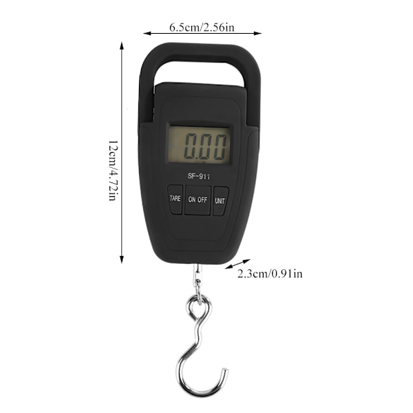 Bärbar LCD Digital Elektronisk Hängande Vågskala Max. Last 150Kg