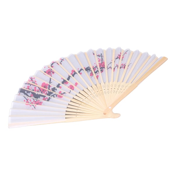 10st Sakura Folding Hand Fläkt Portabel Bamboo Silk Hand Fläkt för