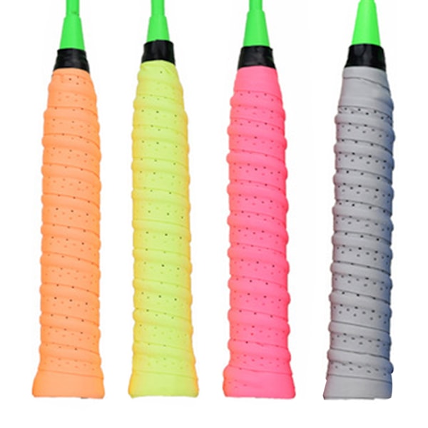 4-pack Squashgrepp, Tennisracketgrepptejp med Halksäker Perforerad Absorberande Racketgrepp, Övergrepp för Tennis Badminton