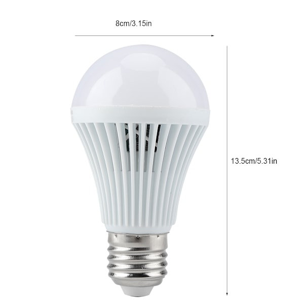 E27 Ren Hvid Belysning Menneskekrop Induktionssensor LED Pære Lampe AC220V (9W)