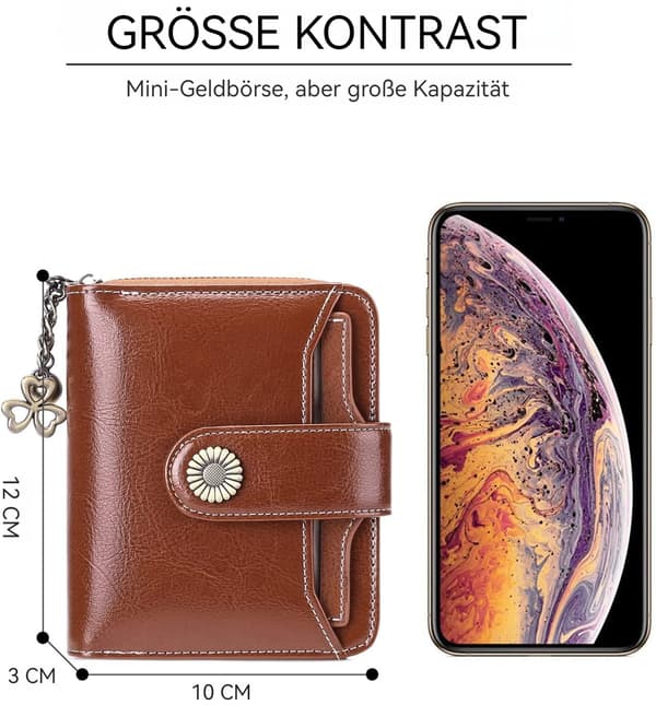 Soft Genuine Leather Wallet, Secure Coin Pocket With Advanced RFID Blocking For Women's Travel Essentials, Compact Bi-fold For On-The-Go Convenience