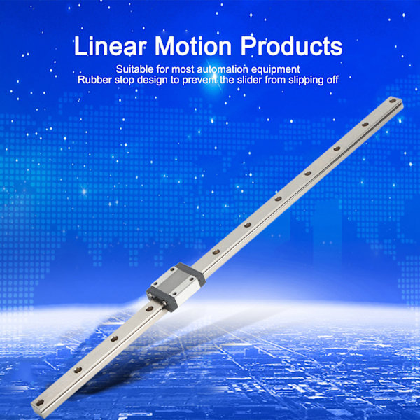 MGN15C Lineaarinen Raideohjainlaakeri Teräs Lineaarinen Liukuva Raide 3D-tulostimille CNC-koneelle 450mm