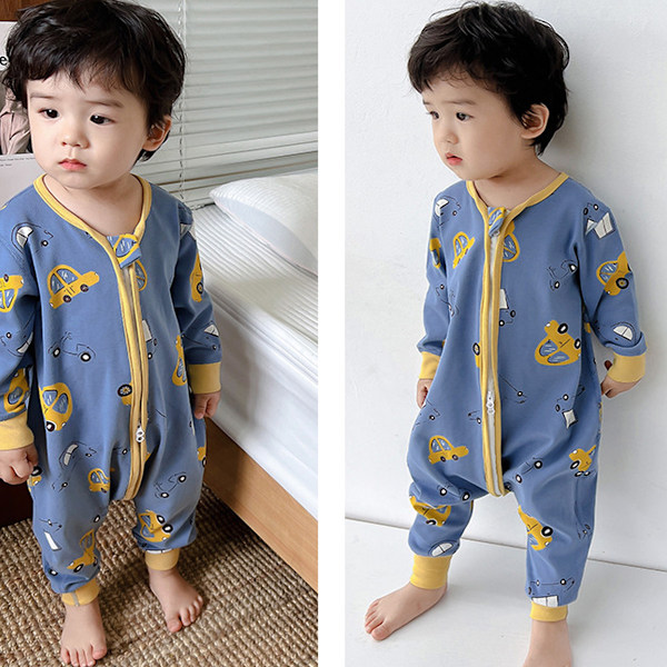 Helårs sovepose til småbørn med fødder, let og åndbar langærmet quiltet baby bæreblanket til tidlige gående