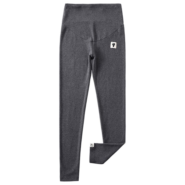 Leggings Yderbeklædning Plus Size Tynd Sektion Mave Støtte Elastisk Blyant Bukser Høj Talje Bukser til Gravide Mørkegrå XXL
