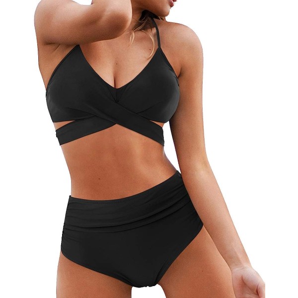 Women's High Waisted Bandage Bikini Set Wrap Two Piece Push Up