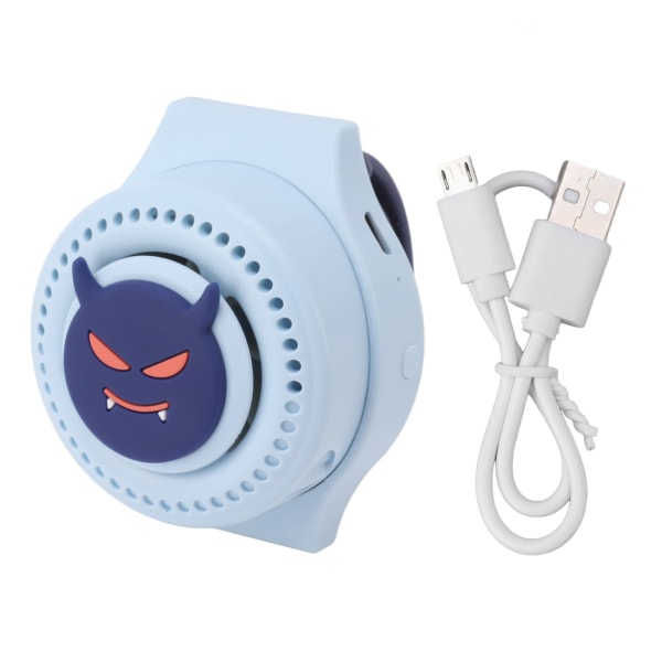 Mini Watch Fläkt Tecknad USB laddning Bärbar Kompakt Tyst