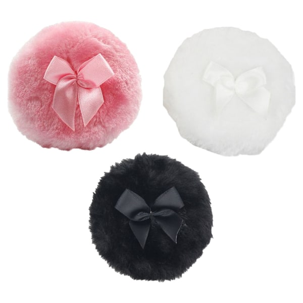 Vertikal lang blød svamp stor fluffy pudderpude til ansigt og krop skønhedspudderpude