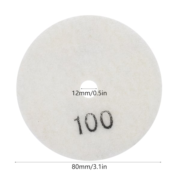 10 stk 3 tommers slipeskiver Puter Polering Diamanter Marmor Betong Steiner 100 Mesh