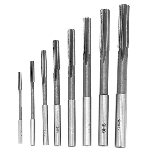 8 stk HSS H8 rett skaft maskinreamer sett 3/4/5/6/7/8/9/10mm