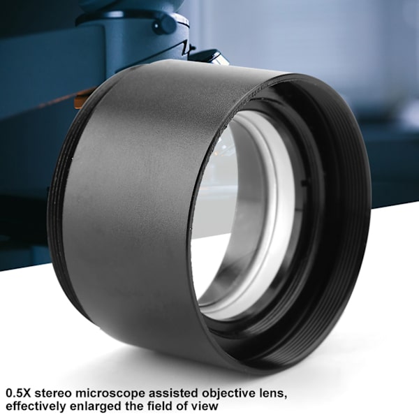 KP-0.5X Auxiliärt Stereomikroskop Objektivlins för Industriellt Videomikroskop 48mm Montering