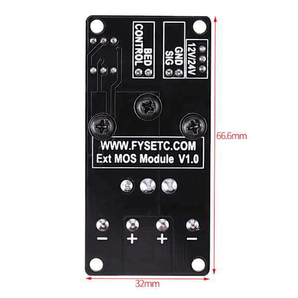 3D-skrivare 30A Stor Ström Mini Uppvärmningskontroll MKS MOSFET MOS Modul för Uppvärmningsbädd Extruder