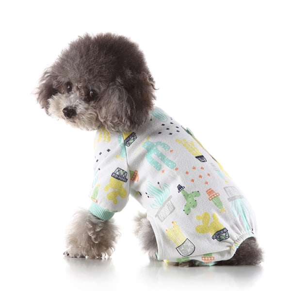Lemmikkieläinten vaatteet Koiran pyjama Pehmeä puuvillapaita PJS, vaaleanpunainen