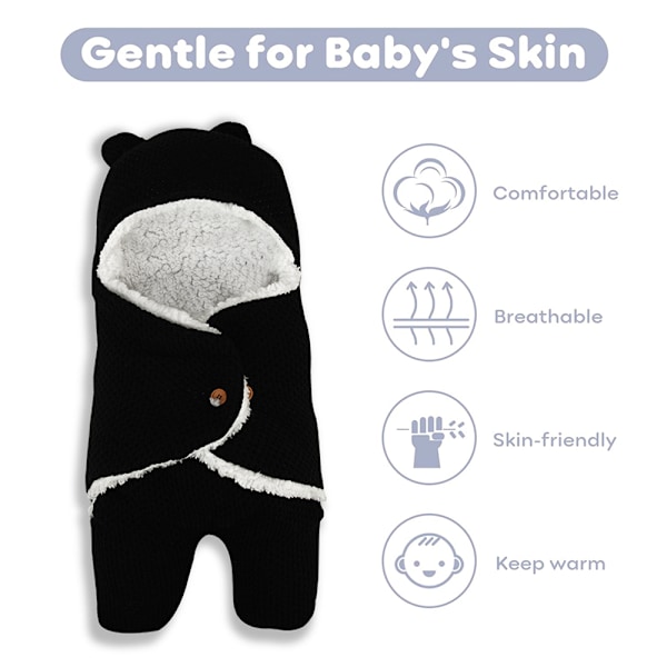 Babyfilt för Pojkar och Flickor, Söt Nyfödd Swaddle Wrap