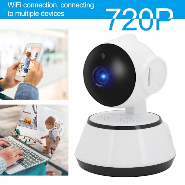 HD 720P Trådlös Wifi IP-kamera Inomhus Hem Säkerhetskupolkamera UK-kontakt 110~240V