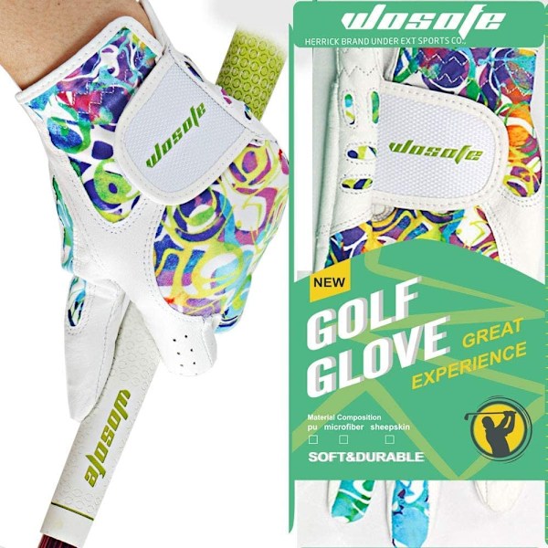 Golfhandsker til Kvinder Damer Blødt Læder Tilbehør Åndbart for Anti-Slip Handsker 1 Par