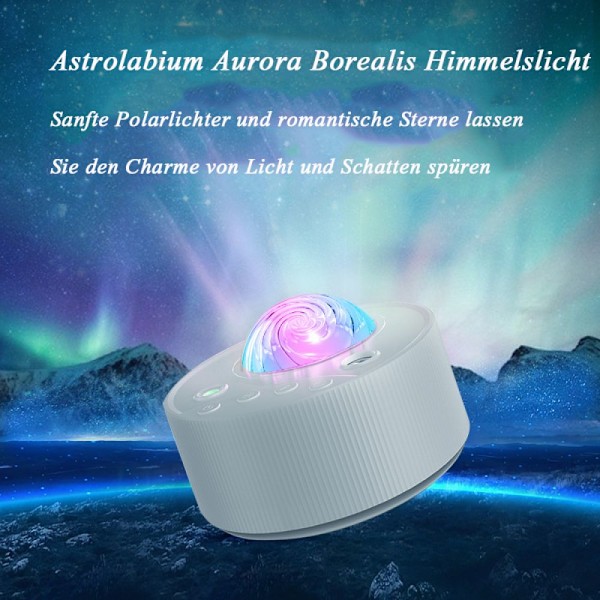 LED Starry Sky Projector, Northern Light Projector med 14 ljuseffekter & fjärrkontroll, Projektor Night Light med vitt brus och timer för