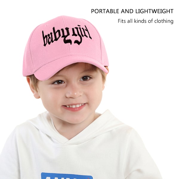 Børnebroderet Kasket Justerbar Toddler Baseball Hat Baby Fritidshat til Alder 15 (Pink C)