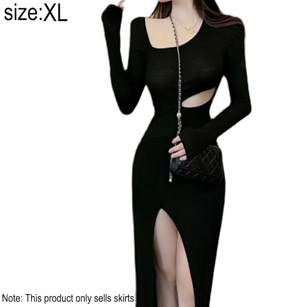 Kvinnors Rynkad Bodycon Klänning Sexig Ärmlös Slit Midi Fest Cocktail Bröllop Gästklänningar